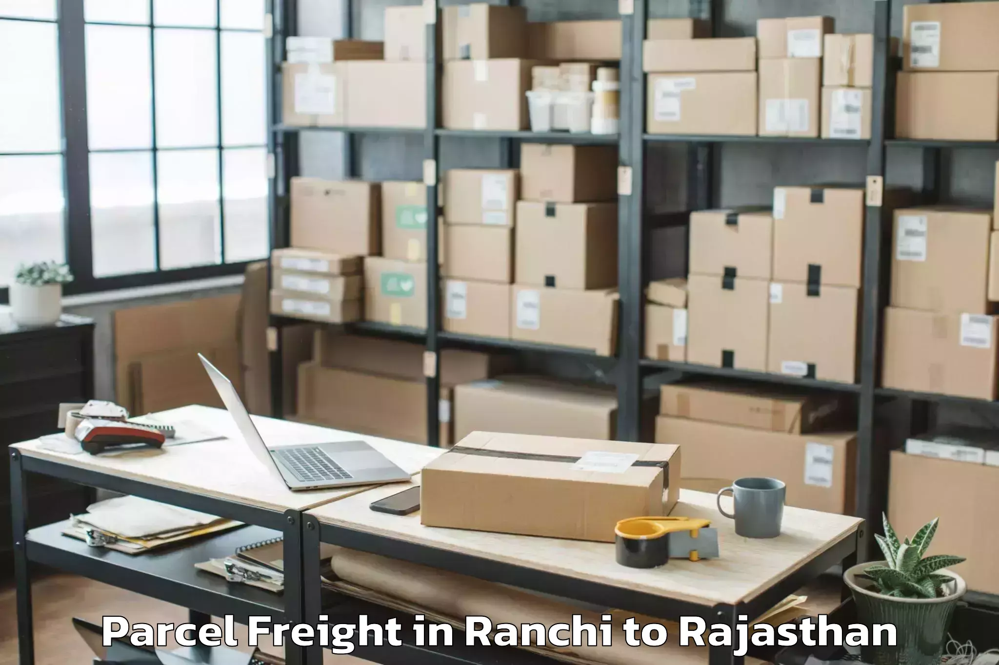 Affordable Ranchi to Jaipur Parcel Freight